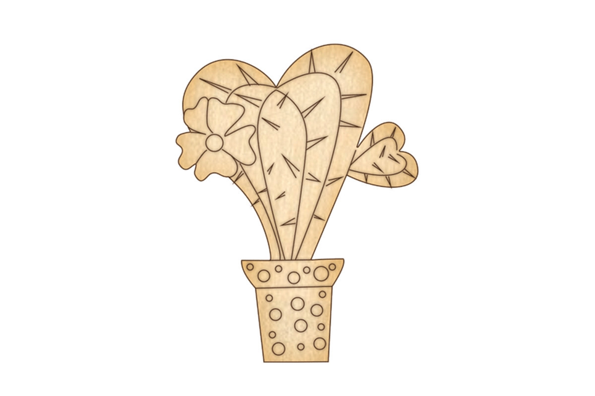 Фигурка для раскрашивания и декорирования "Кактус-сердечко" FDZ-076