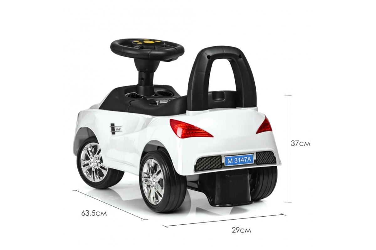 Каталка-толокар Bambi M 3147A-1 Белый музыкальный