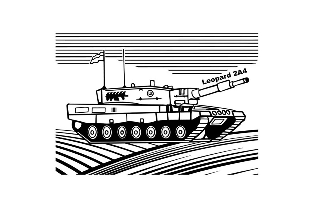 Картина-трафарет для розфарбовування піском А4 "Leopard" Т-а4188