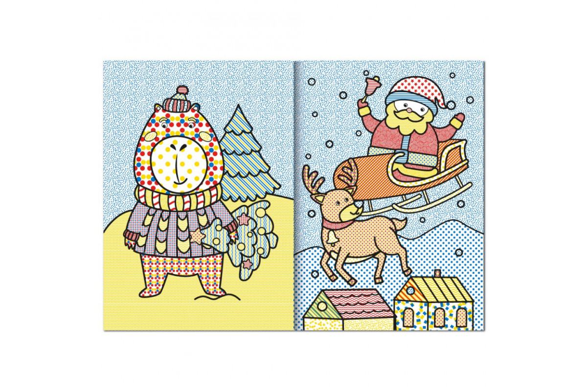 Детская аква-раскраска с водным маркером "Santas Colors" НТ-43-01