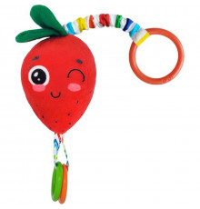 Брязкальце-підвіска з прорізувачем "Полуниця" МС 110604-18