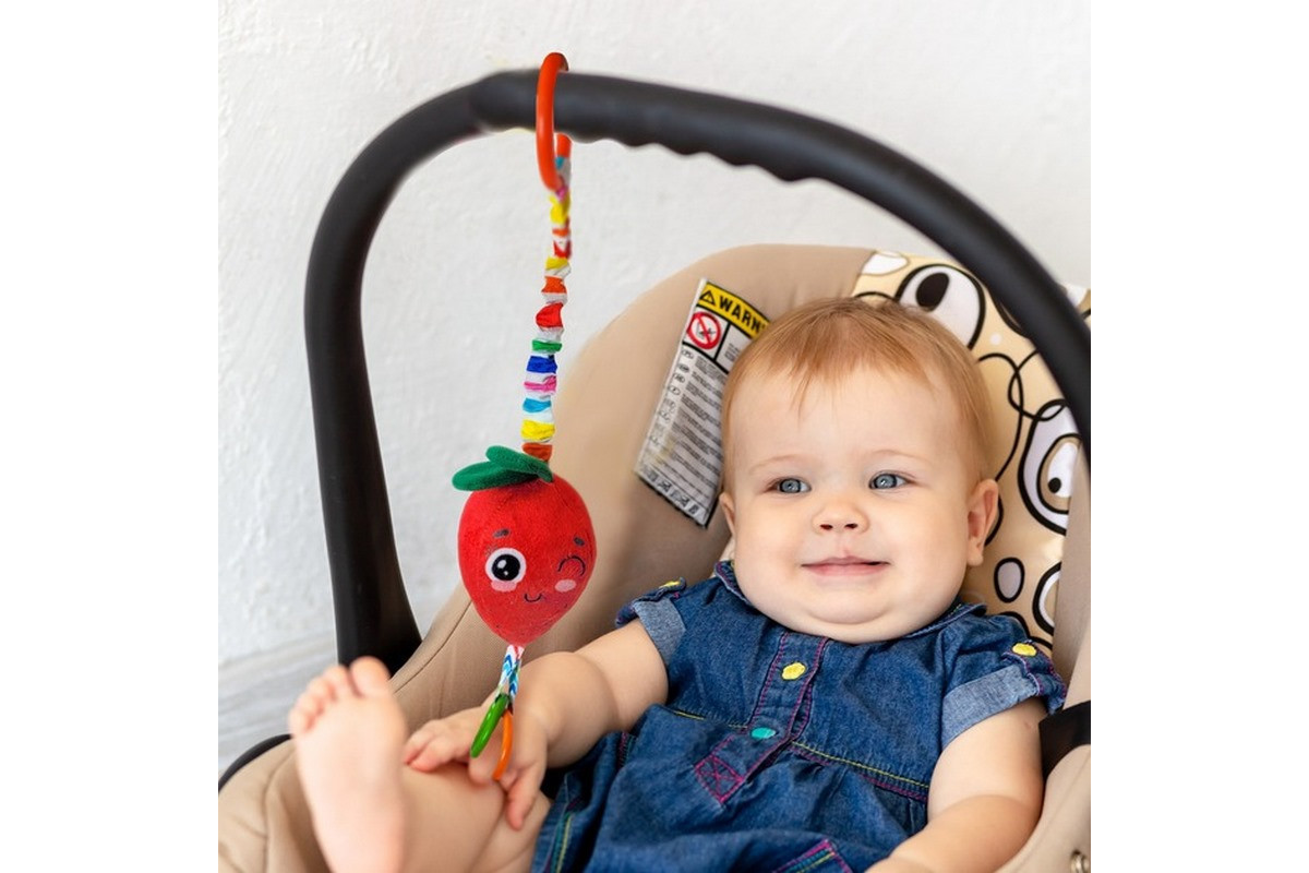 Брязкальце-підвіска з прорізувачем "Полуниця" МС 110604-18