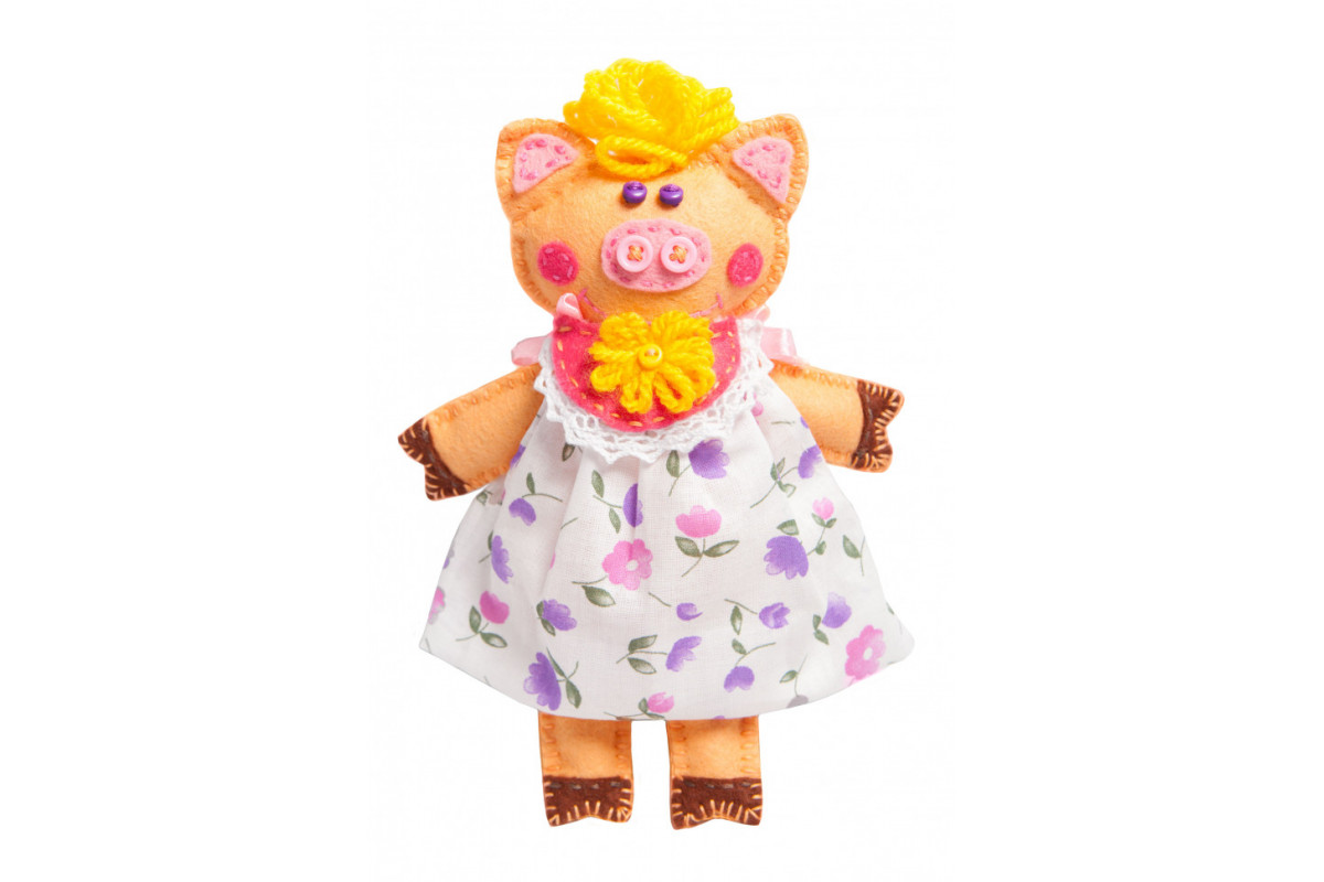 Детский набор для творчества "Хрюша" MI-004 шитье мягкой игрушки