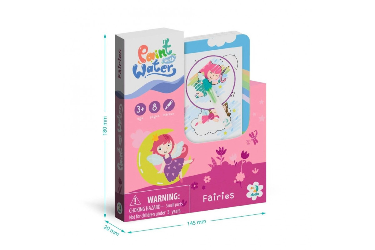 Набор водных раскрасок "Феи" 300312 с маркером для воды
