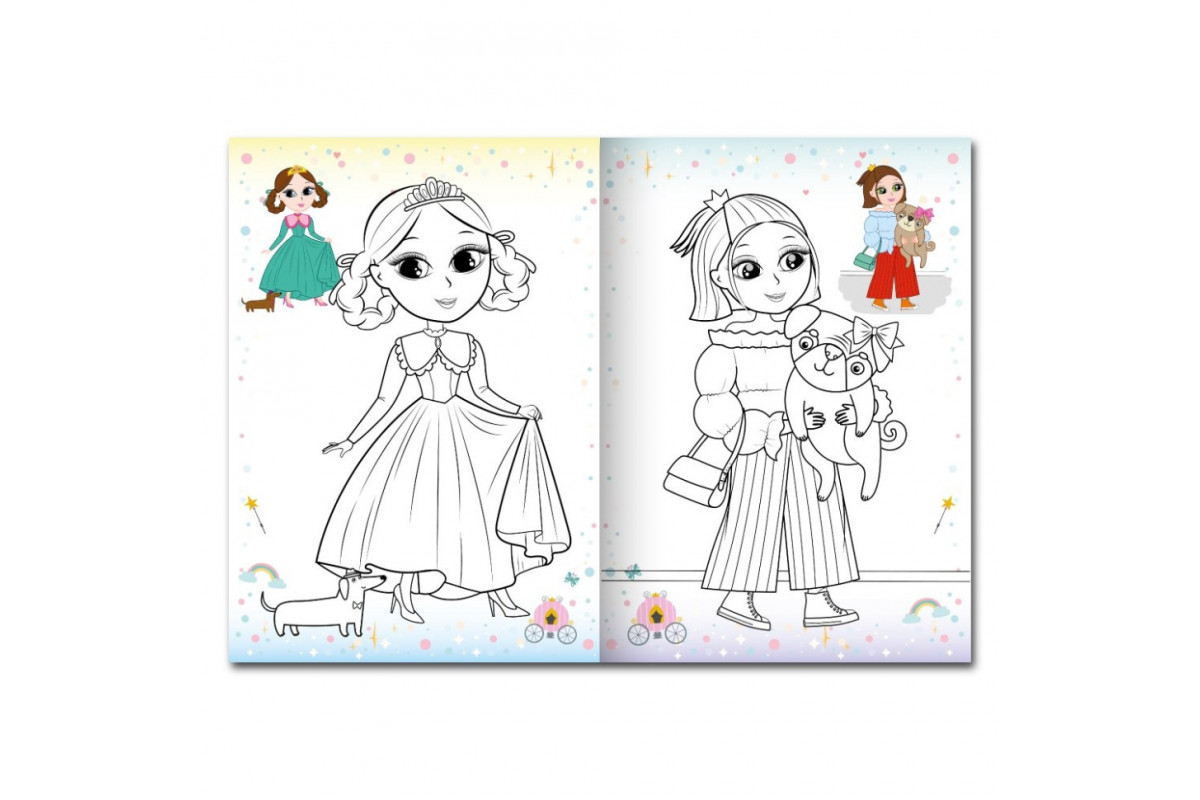 Дитяча розмальовка "Принцеси" РМ-77-05 з маскою
