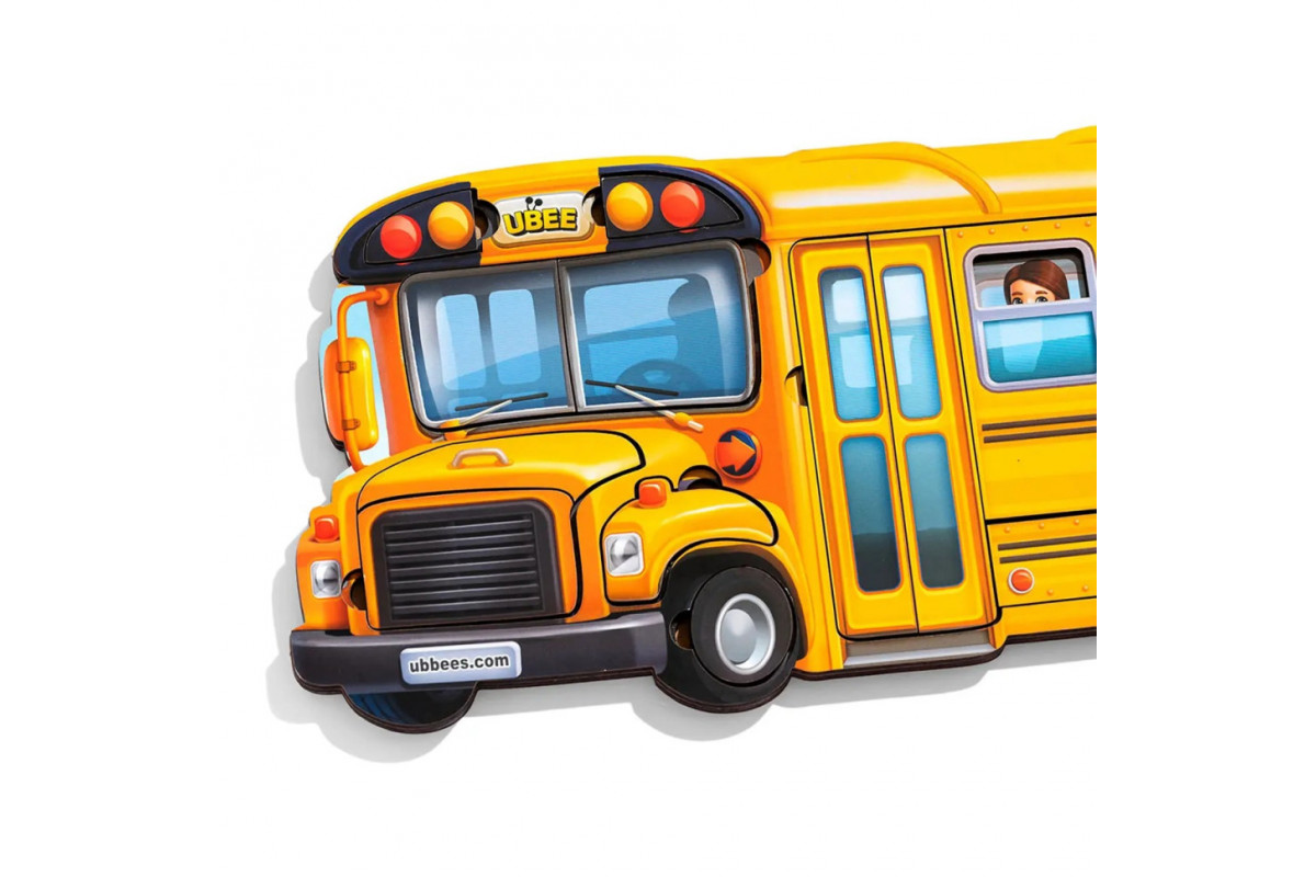 Деревянный пазл-вкладыш "Школьный автобус" (ПСД270) PSD270