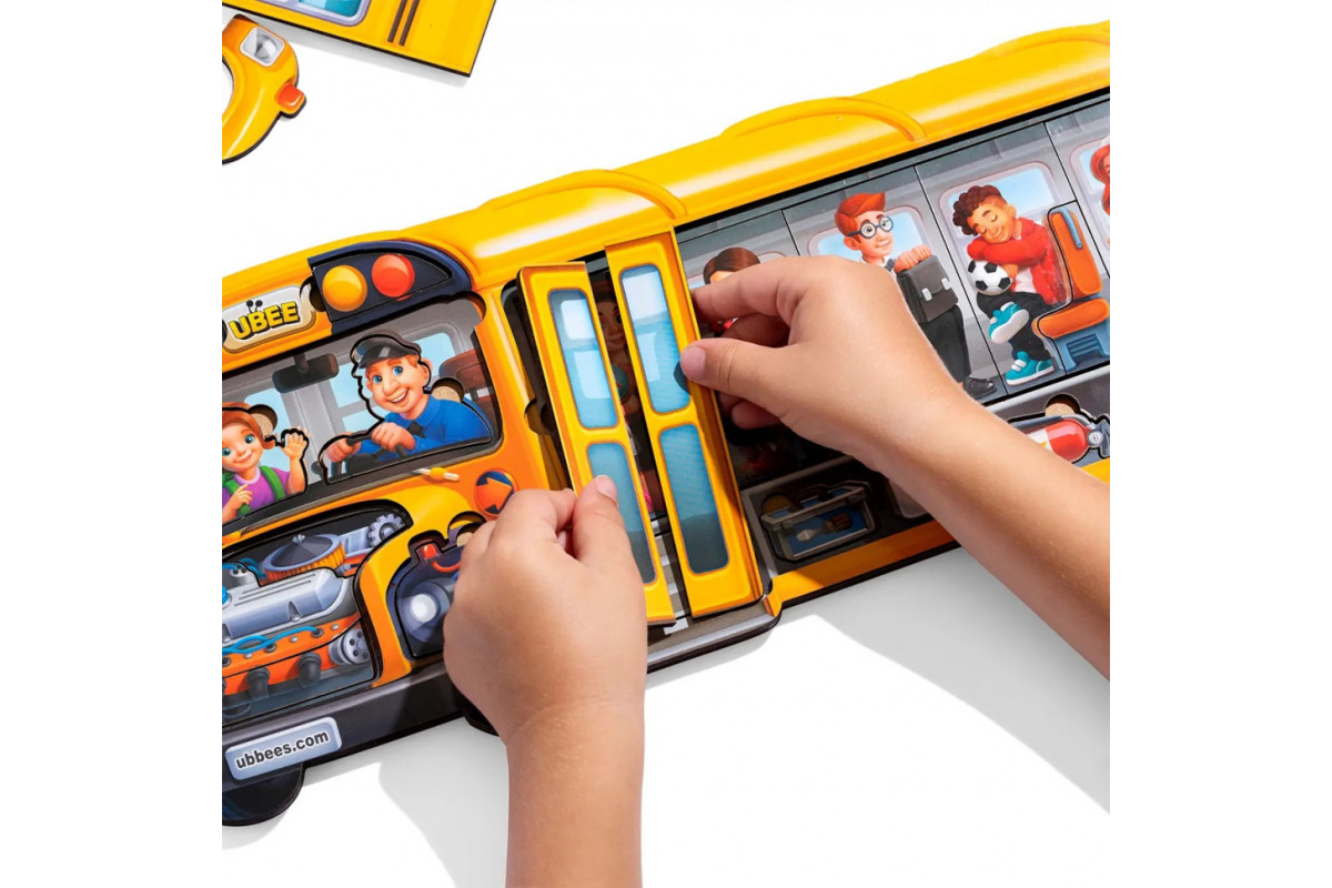 Деревянный пазл-вкладыш "Школьный автобус" (ПСД270) PSD270