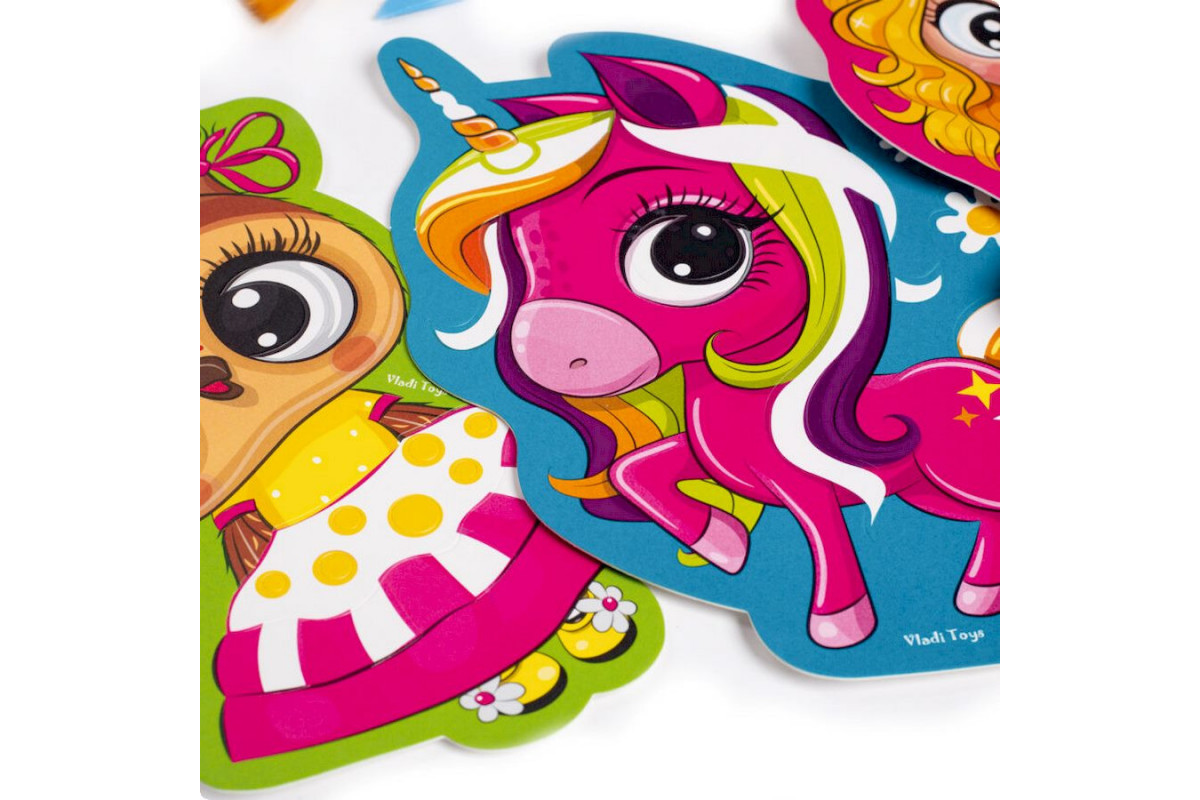 Набор для творчества "Glitter Art Сказочные принцессы" VT4501-10, 5 флаконов с глиттерами