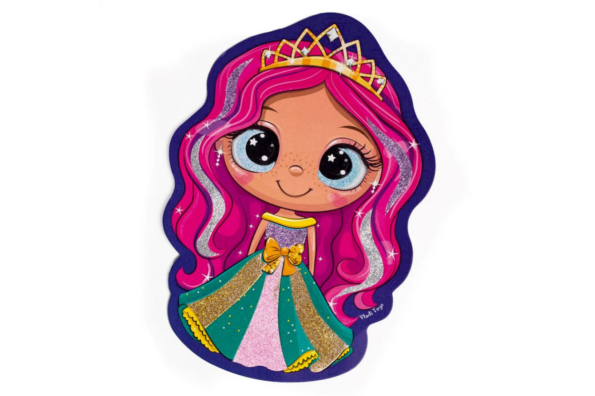 Набор для творчества "Glitter Art Сказочные принцессы" VT4501-10, 5 флаконов с глиттерами