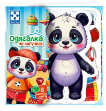 Игра развивающая с липучками "Панда" VT1320-06, 8 элементов одежды