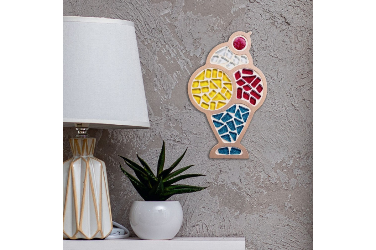 Детский набор для творчества хрустальная мозаика "Мороженое" MA1003