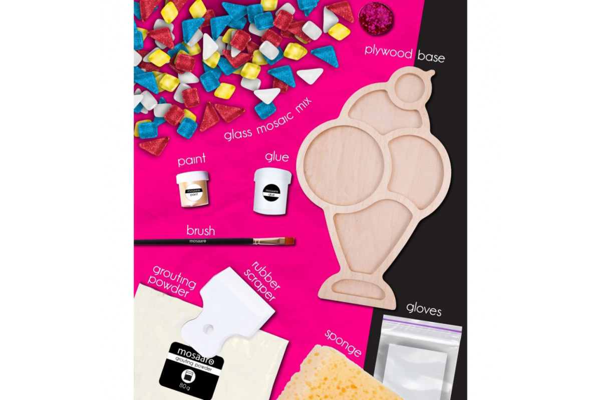 Детский набор для творчества хрустальная мозаика "Мороженое" MA1003