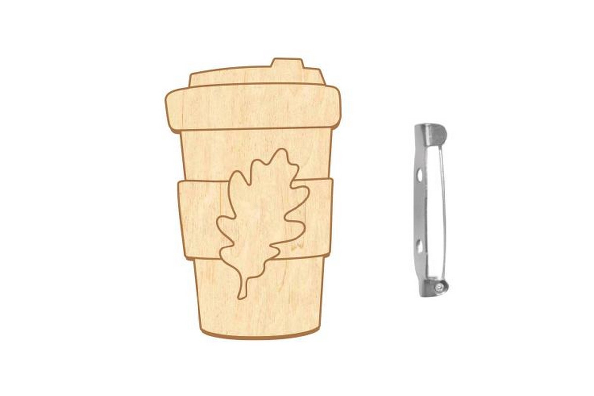 Заготовка броши для раскрашивания "Осенний глоток" FDZB-099