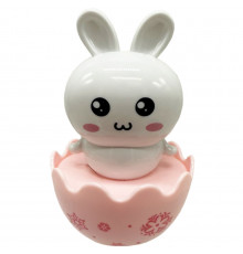 Детская неваляшка "Зайчик" 657-55(White) 7,5 см, погремушка