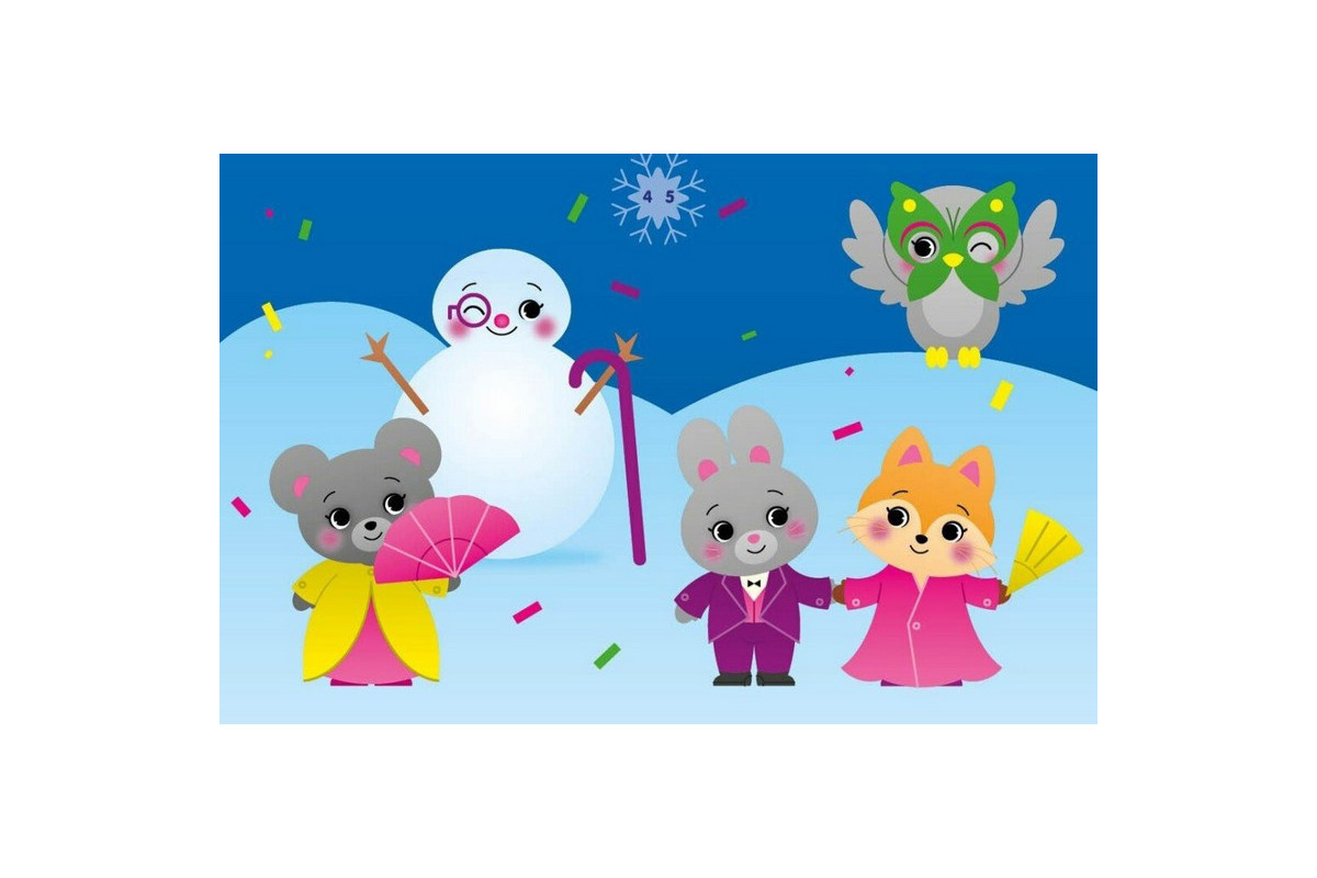 Набор для творчества "Аппликации наклейками Енот" 1655003, 30 наклеек