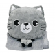 Детская мягкая игрушка "Кошечка" L1128(Grey) игрушка с пледом, размер 40 см