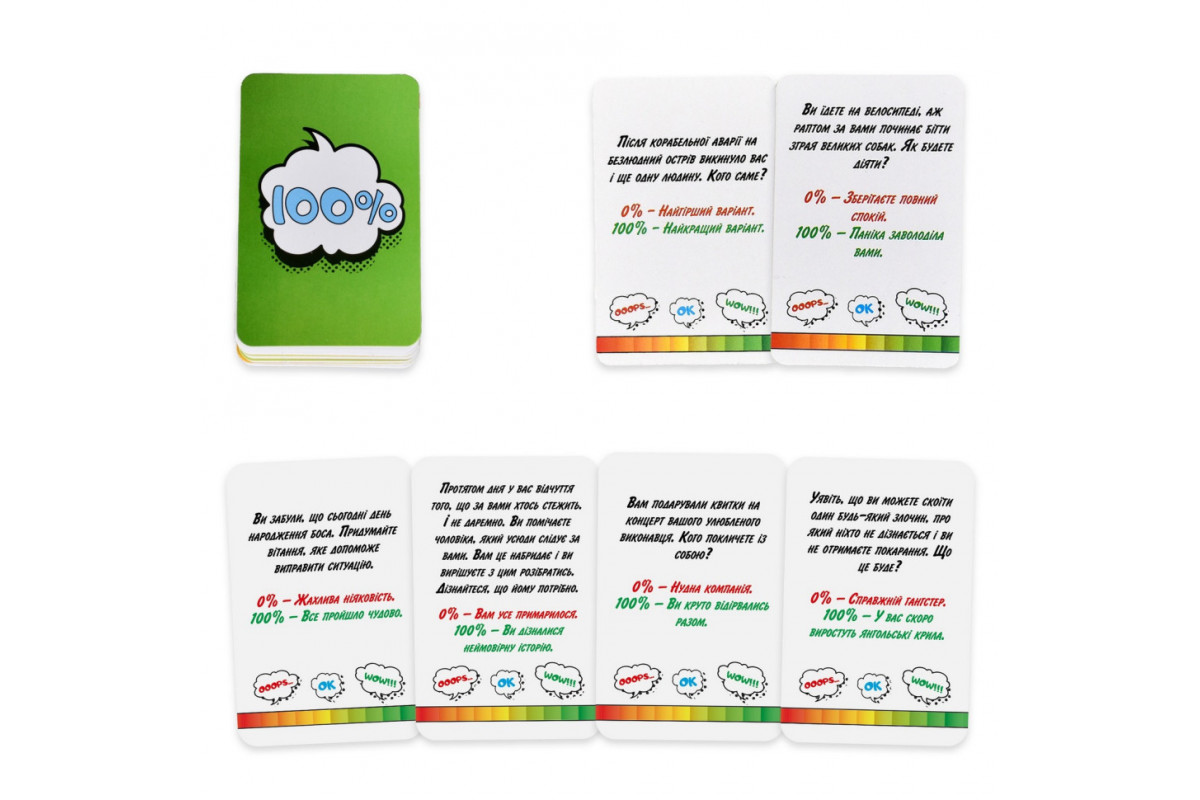 Настольная игра "Веселая компания 100%" 30949, 110 карточек