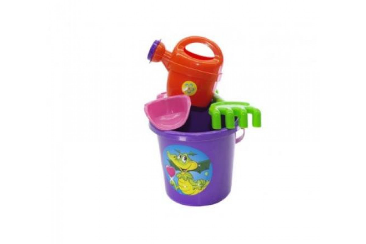 Игровой набор для песочницы №1 013555 с ведерком Фиолетовый