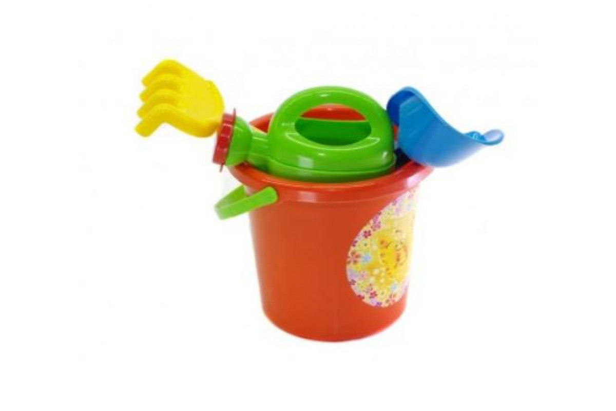 Игровой набор для песочницы №1 013555 с ведерком Оранжевый
