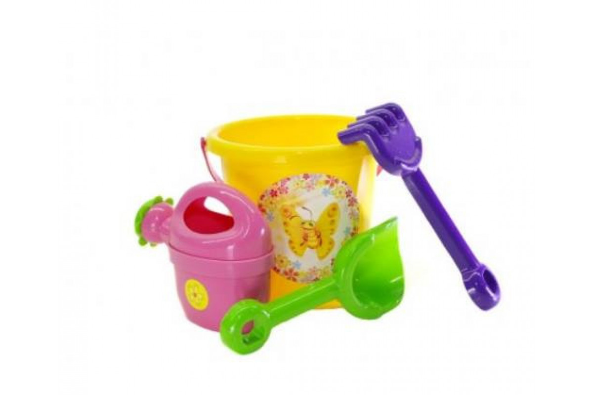 Игровой набор для песочницы №1 013555 с ведерком Желтый