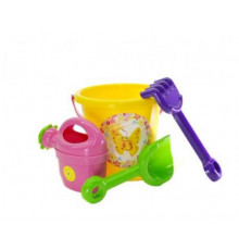 Ігровий набір для пісочниці №1 013555 з відерцем  Жовтий