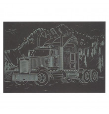 Гравюра А5 "Грузовик" ГрА5з-5 эконом вариант в пакете 21 х 14,8 см