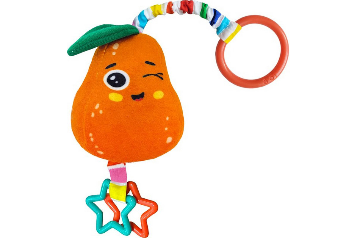 Погремушка-подвеска с прорезывателем "Груша" МС 110604-20