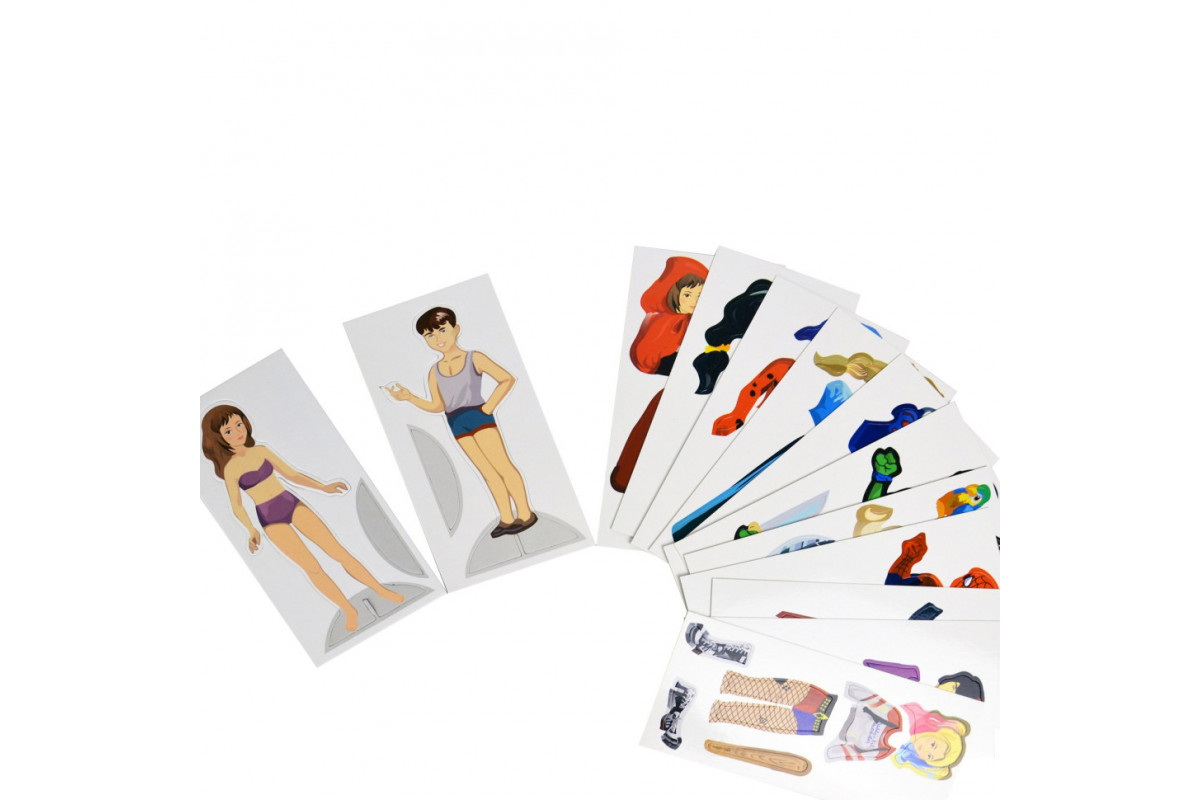 Игра с многоразовыми наклейками "Одевалка Персонажи" Умняшка 1906-UM