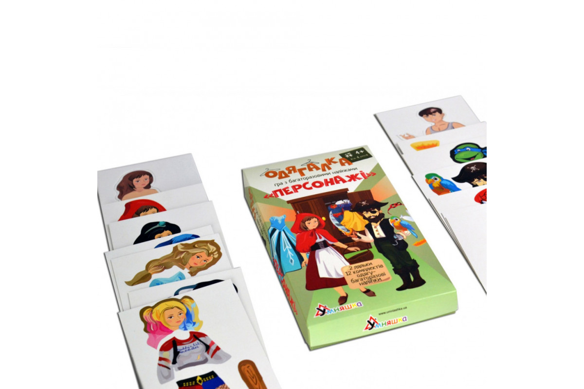 Игра с многоразовыми наклейками "Одевалка Персонажи" Умняшка 1906-UM