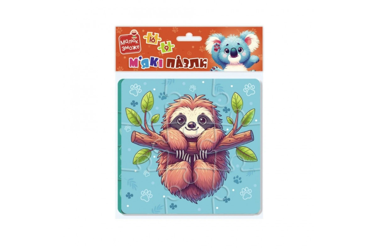 Детский мягкий пазл "Ленивец и коала" VT1102-40, 25 элементов