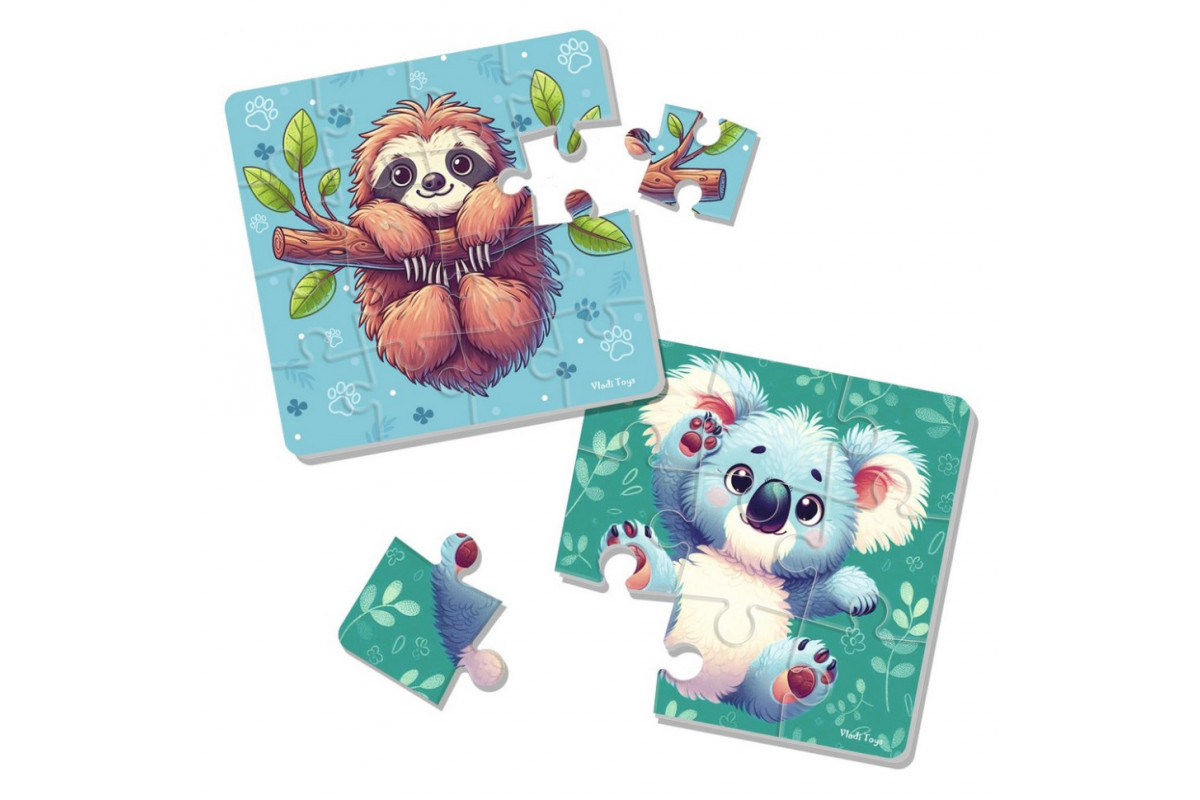 Детский мягкий пазл "Ленивец и коала" VT1102-40, 25 элементов