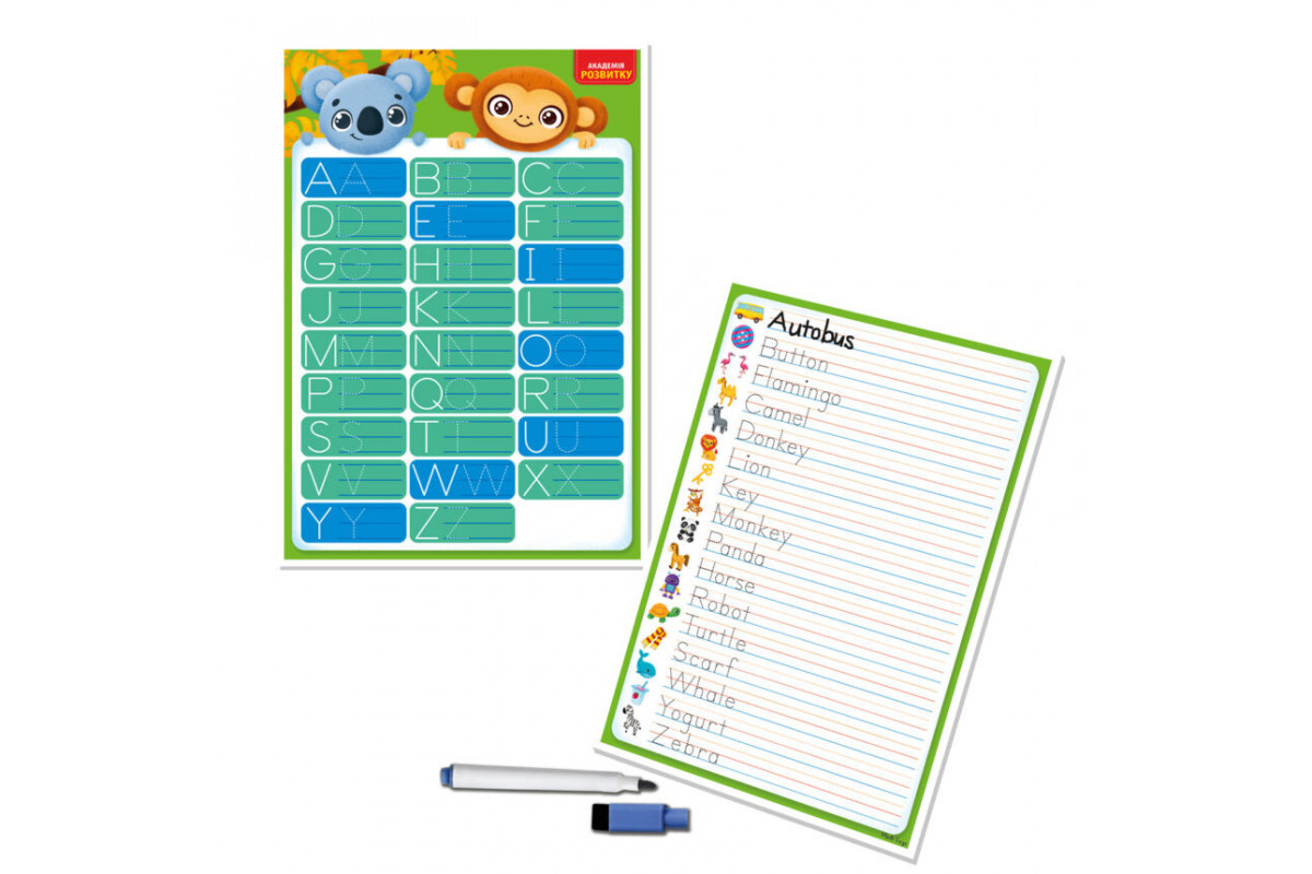Дошка-тренажер "Азбука" Vladi Toys VT5010-25 (укр)