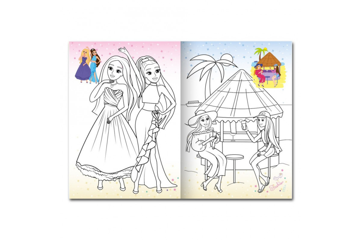 Дитяча розмальовка "Дівчача вечірка"  РМ-77-06 з маскою