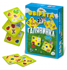 Детская настольная игра "Зверята+Полянка" MKE0503 от 4-х лет