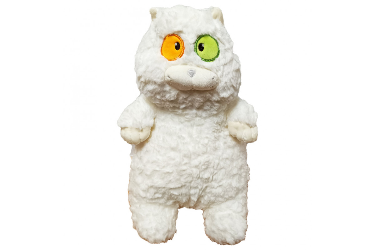 М'яка іграшка "Товстий кіт" K15214, 40 см Білий