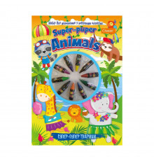 Набір для малювання з восковими олівцями НТ-06 Супер-Пупер Тварини