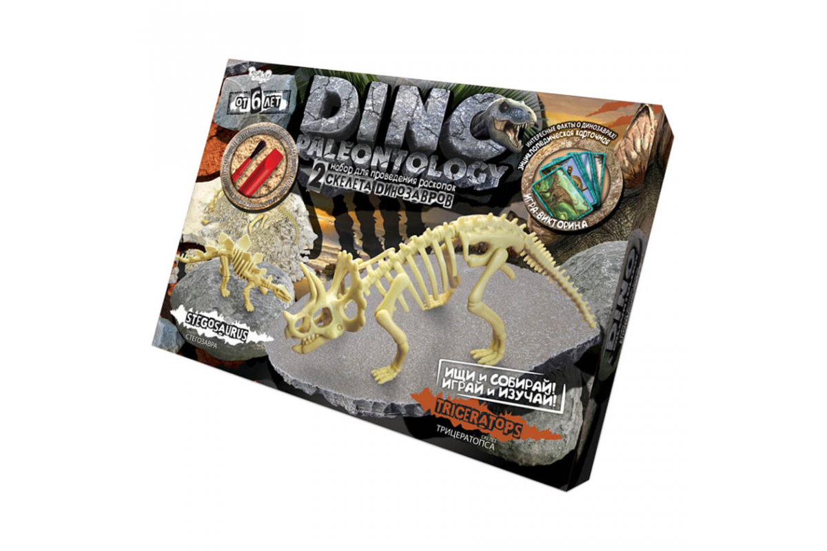 Ігровий набір для проведення розкопок DINO PALEONTOLOGY 6377 в коробці  Трицератопс