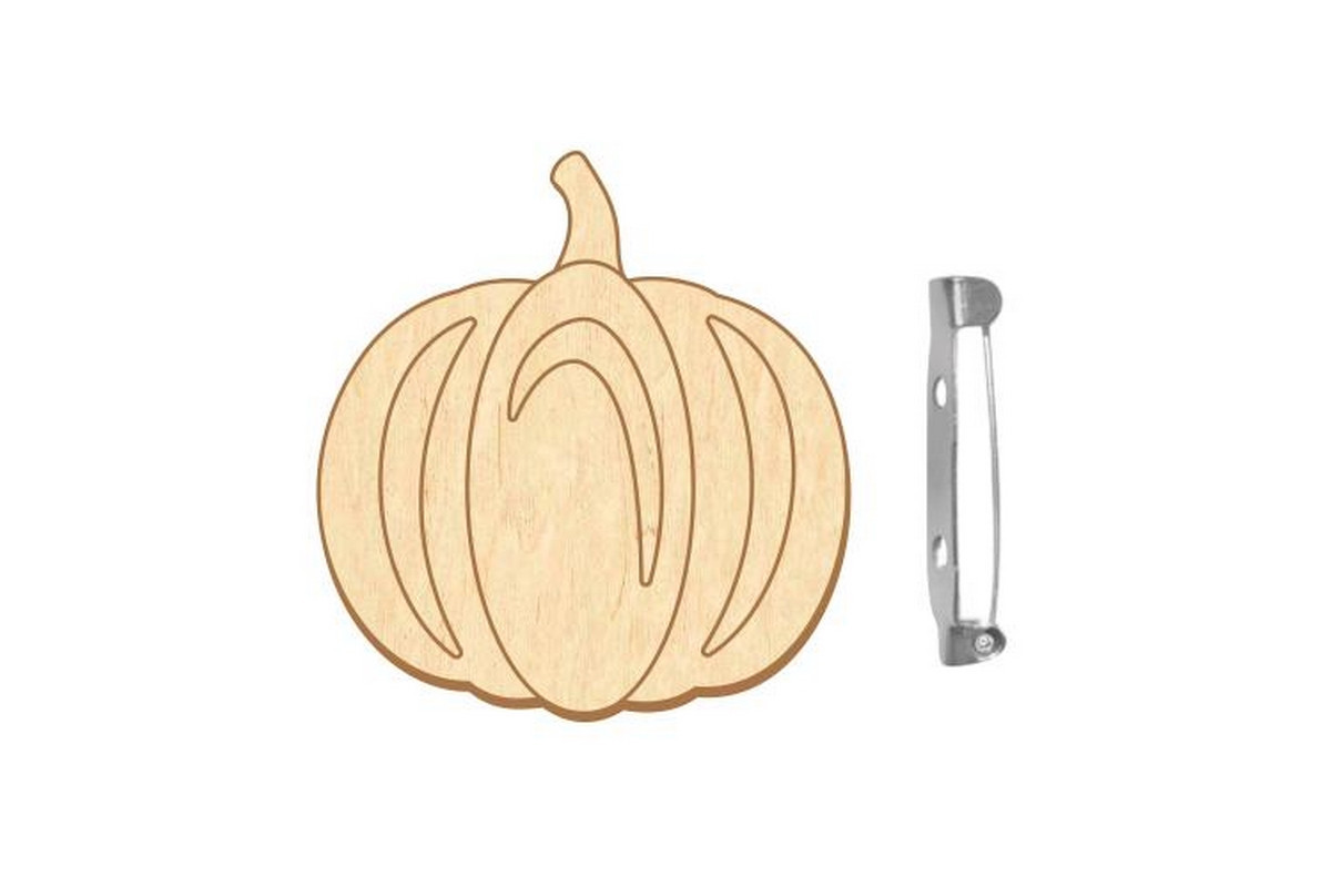 Заготовка броши для раскрашивания "Тыква" FDZB-101