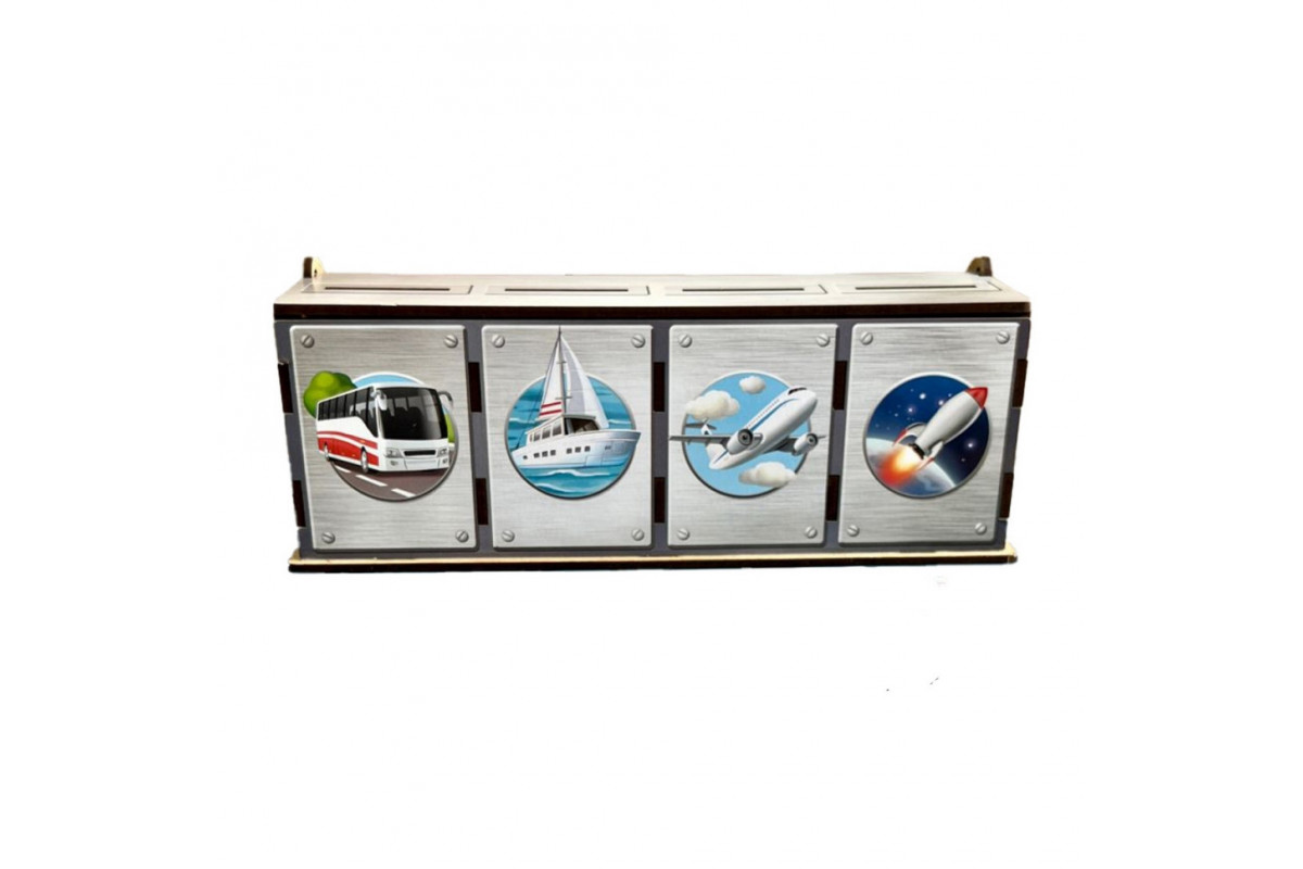 Настольная развивающая игра "Виды транспорта" Ubumblebees (ПСФ109) PSF109 комодик-сортер