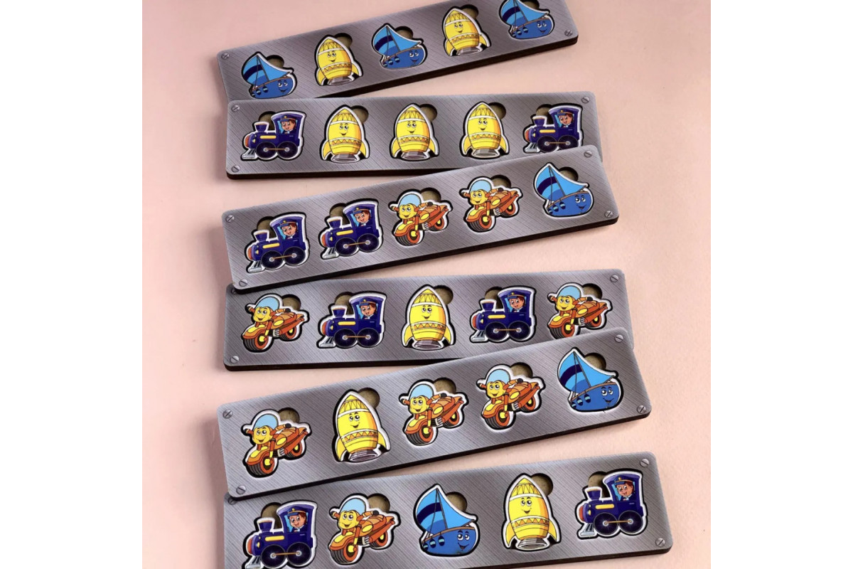 Дерев'яна настільна гра "Транспорт-2" Ubumblebees (ПСД006) PSD006 сортер-комодик