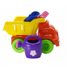 Ігровий набір для пісочниці №2 013565 з лійкою  Жовто-Помаранчевий