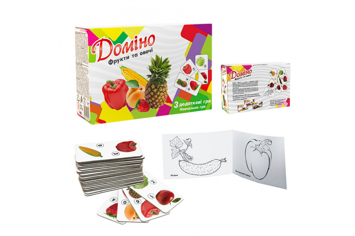 Настольная игра Домино "Фрукты и овощи" 30764 (укр.)