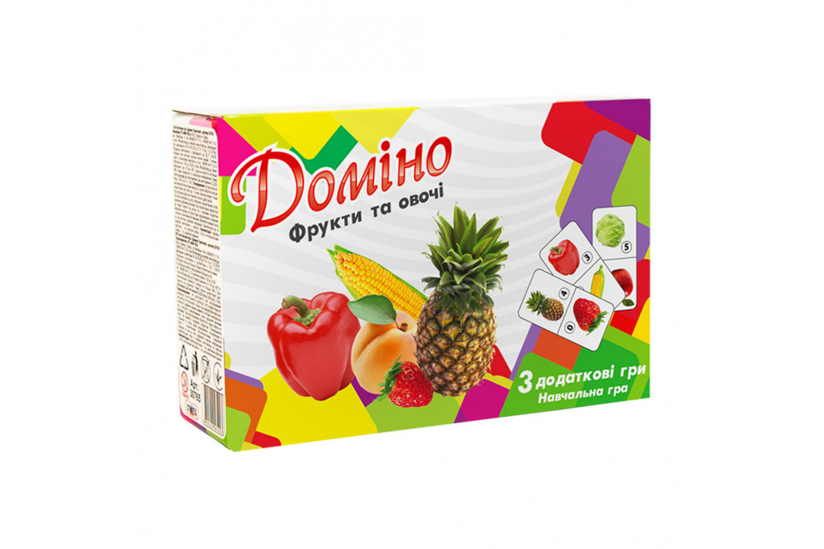 Настольная игра Домино "Фрукты и овощи" 30764 (укр.)
