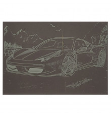 Гравюра А5 "Спорткар" ГрА5з-4 эконом вариант в пакете 21 х 14,8 см
