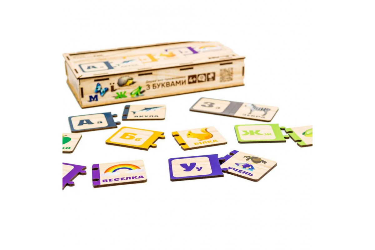 Деревянная детская головоломка с буквами Puz-22335