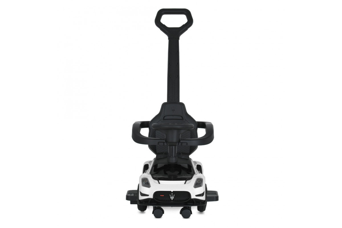 Детская каталка-толокар 2 в 1 M 5106-1 белый, с родителькой ручкой
