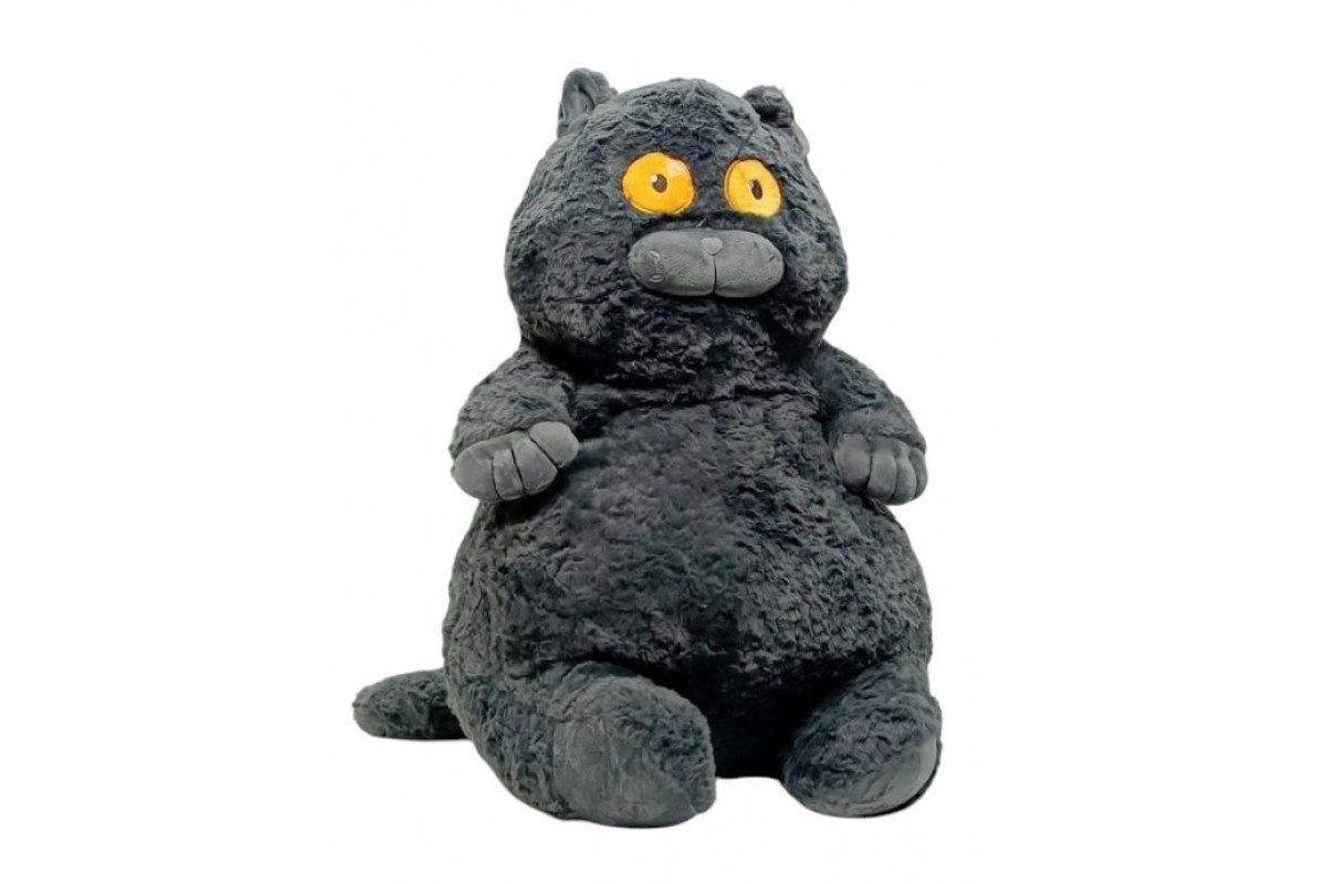 М'яка іграшка "Товстий кіт" K15215, 60 см Чорний