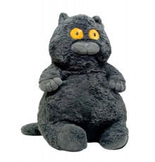 Мягкая игрушка "Толстый кот" K15215, 60 см Черный