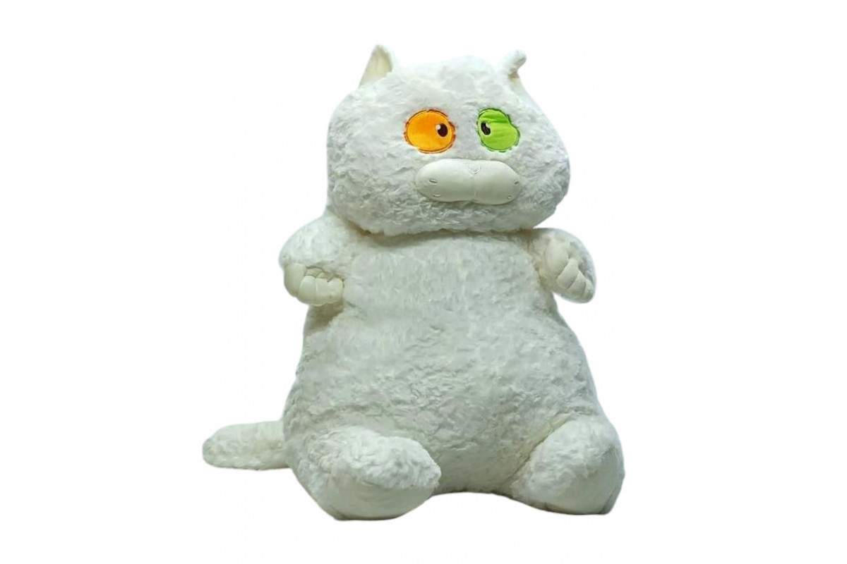 М'яка іграшка "Товстий кіт" K15215, 60 см Білий