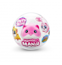 Интерактивная мягкая игрушка Забавный хомячок PETS ALIVE S1 Pets & Robo Alive 9543-2 розовый